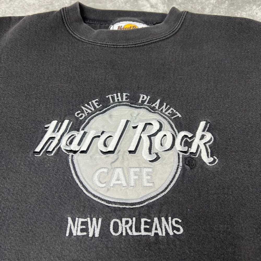 Vintage Hard Rock Cafe Sweater Womens XL Black Cu… - image 3