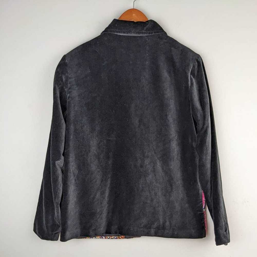 Vintage Velvet Sandy Starkman Shirt Jacket Black … - image 3