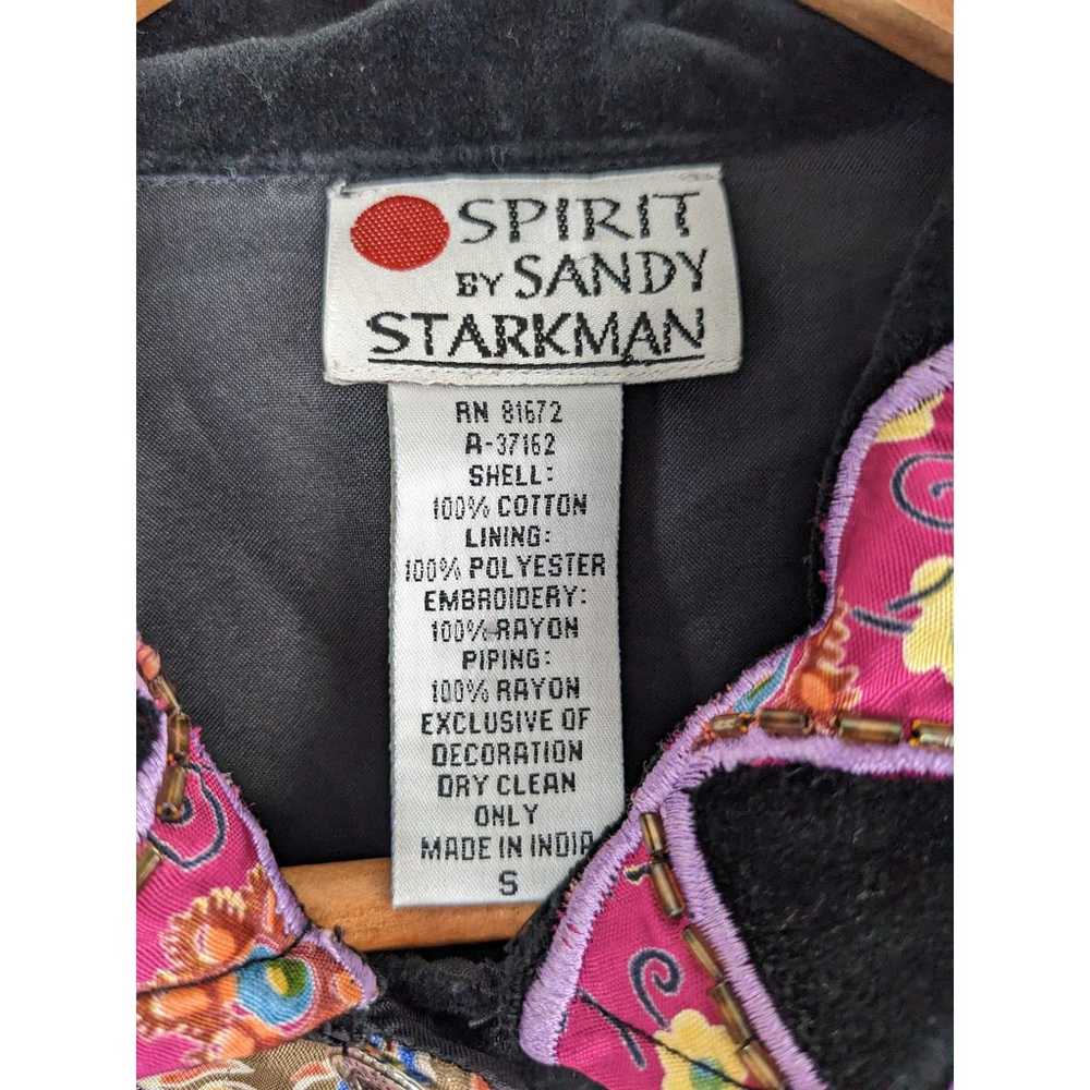 Vintage Velvet Sandy Starkman Shirt Jacket Black … - image 4