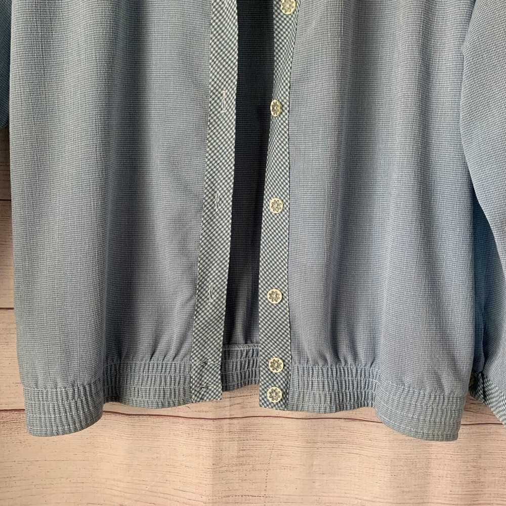 Vintage Teddi Light Blue Gingham Check Jacket Lig… - image 4