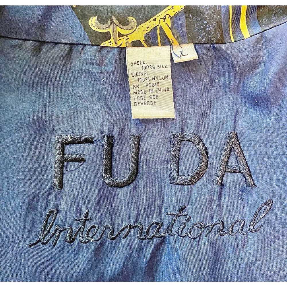 FUDA International Vintage Jacket Silk Blue Size L - image 8