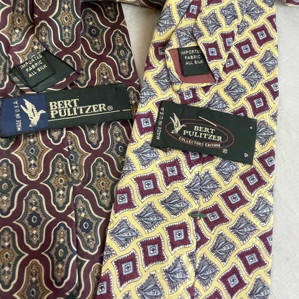 Neckties Lot of Designer Vtg Ties 2 Halston 2 Ber… - image 5