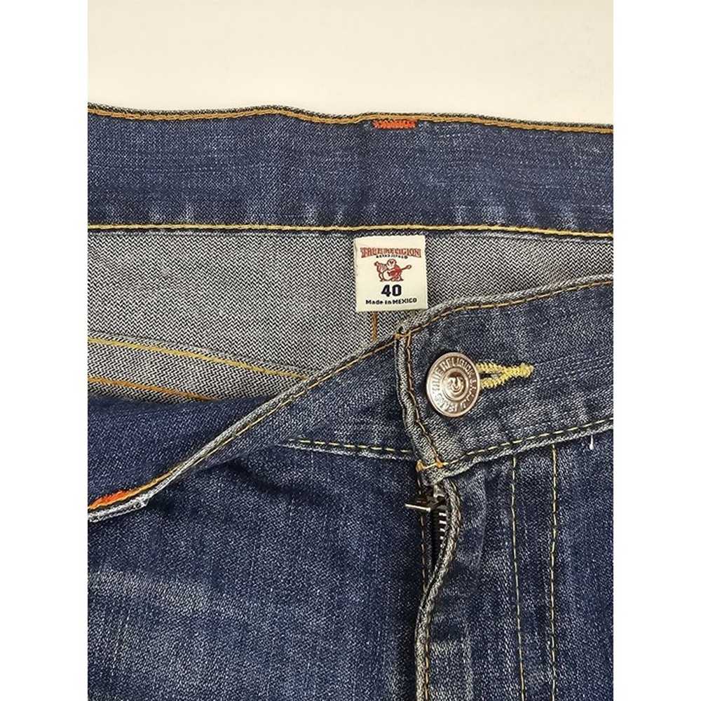 True Religion Straight Blue Denim Jeans Men's Siz… - image 4