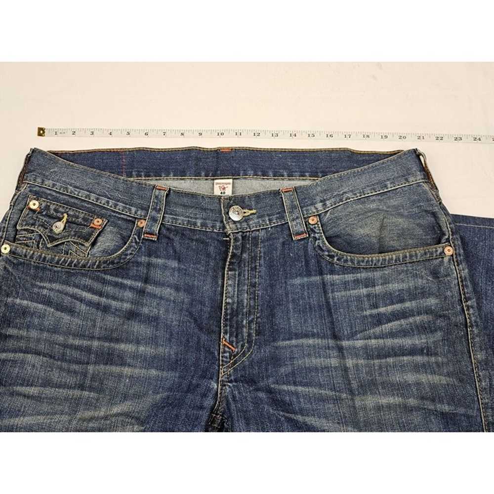 True Religion Straight Blue Denim Jeans Men's Siz… - image 7