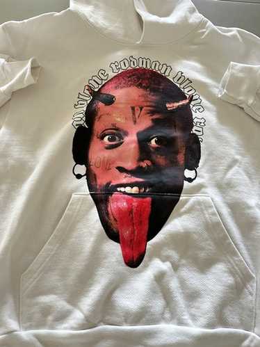 Vlone Rodman Logo Hoodie White ヴィーローンロッドマンコラボ Vlone Rodman Cheetah Hoodie White Men's - SS22 - US