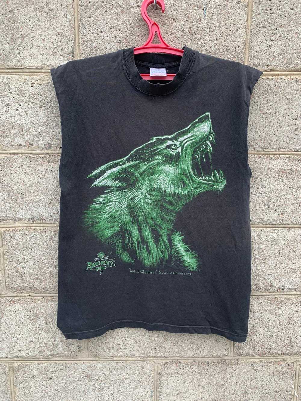 Band Tees × Vintage Alchemy Gothic 2001 Wolf vint… - image 1