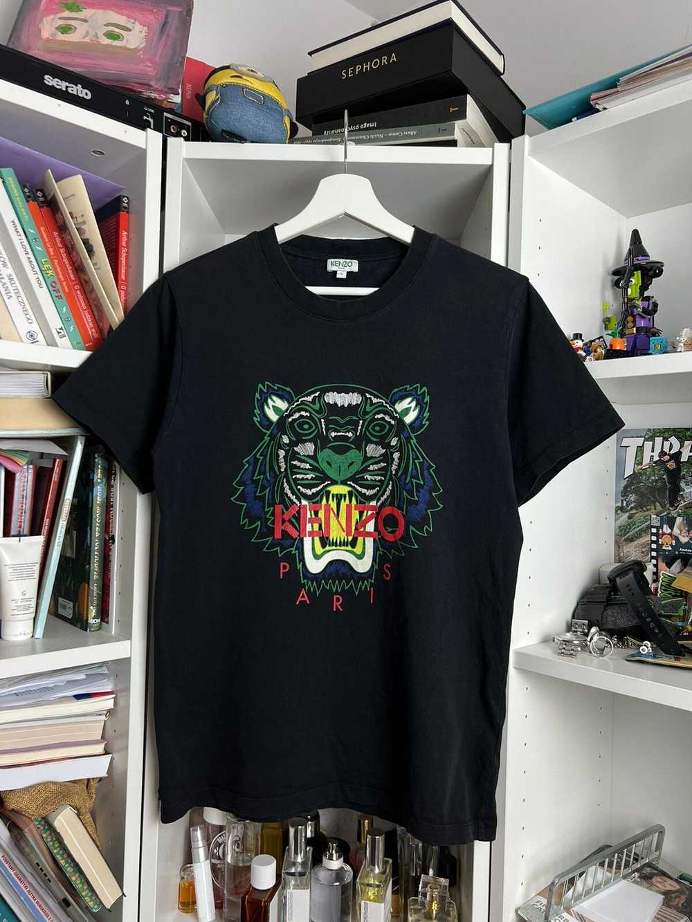 Designer × Kenzo × Luxury Kenzo black big tiger l… - image 1