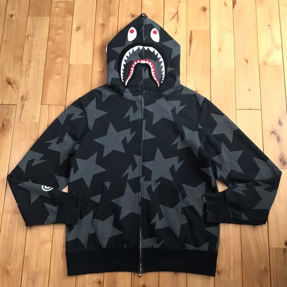 Bape BAPE STA shark full zip hoodie black a bathi… - image 1