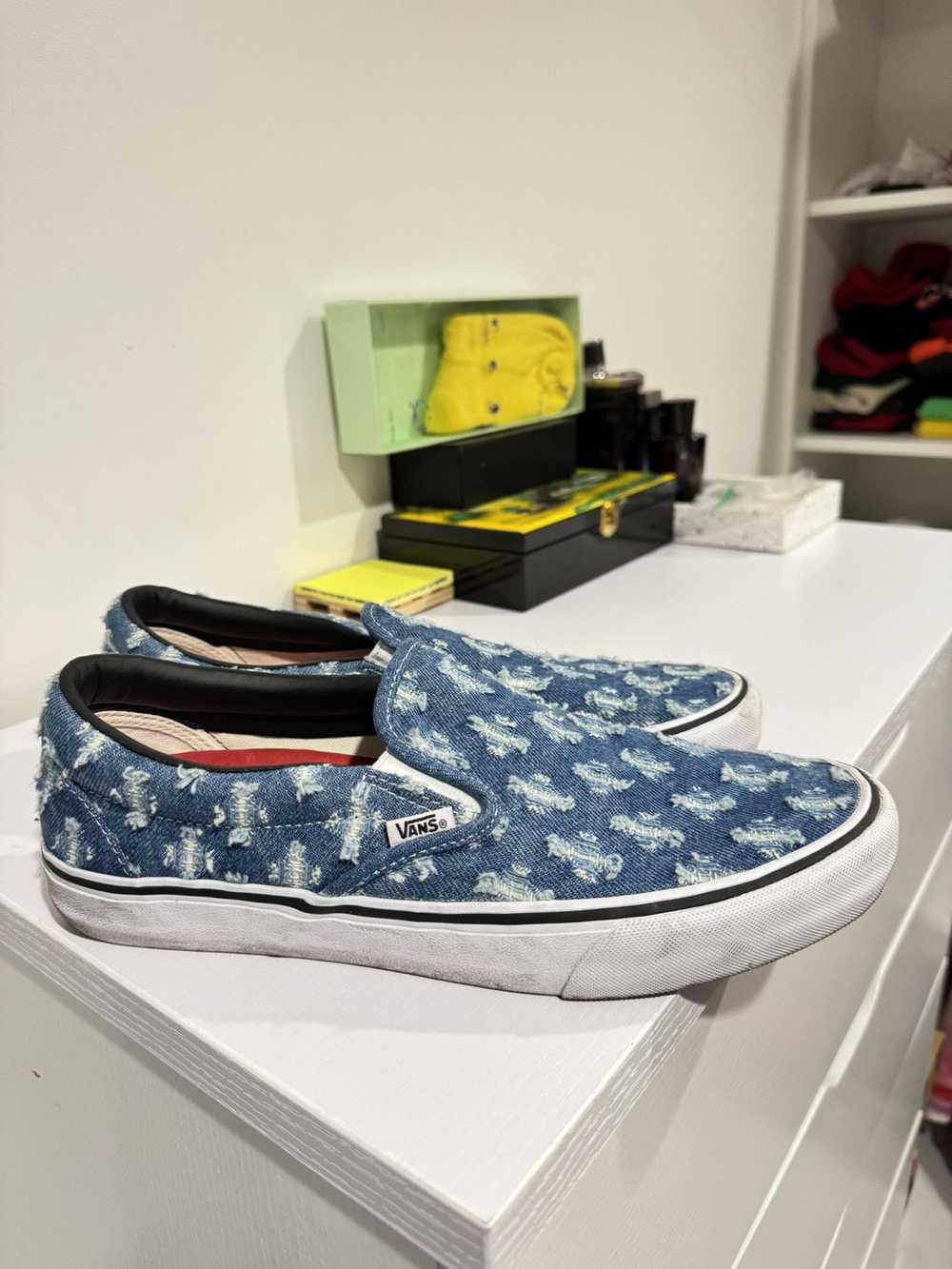 Supreme Supreme x Vans denim slip on sz 12 - image 1