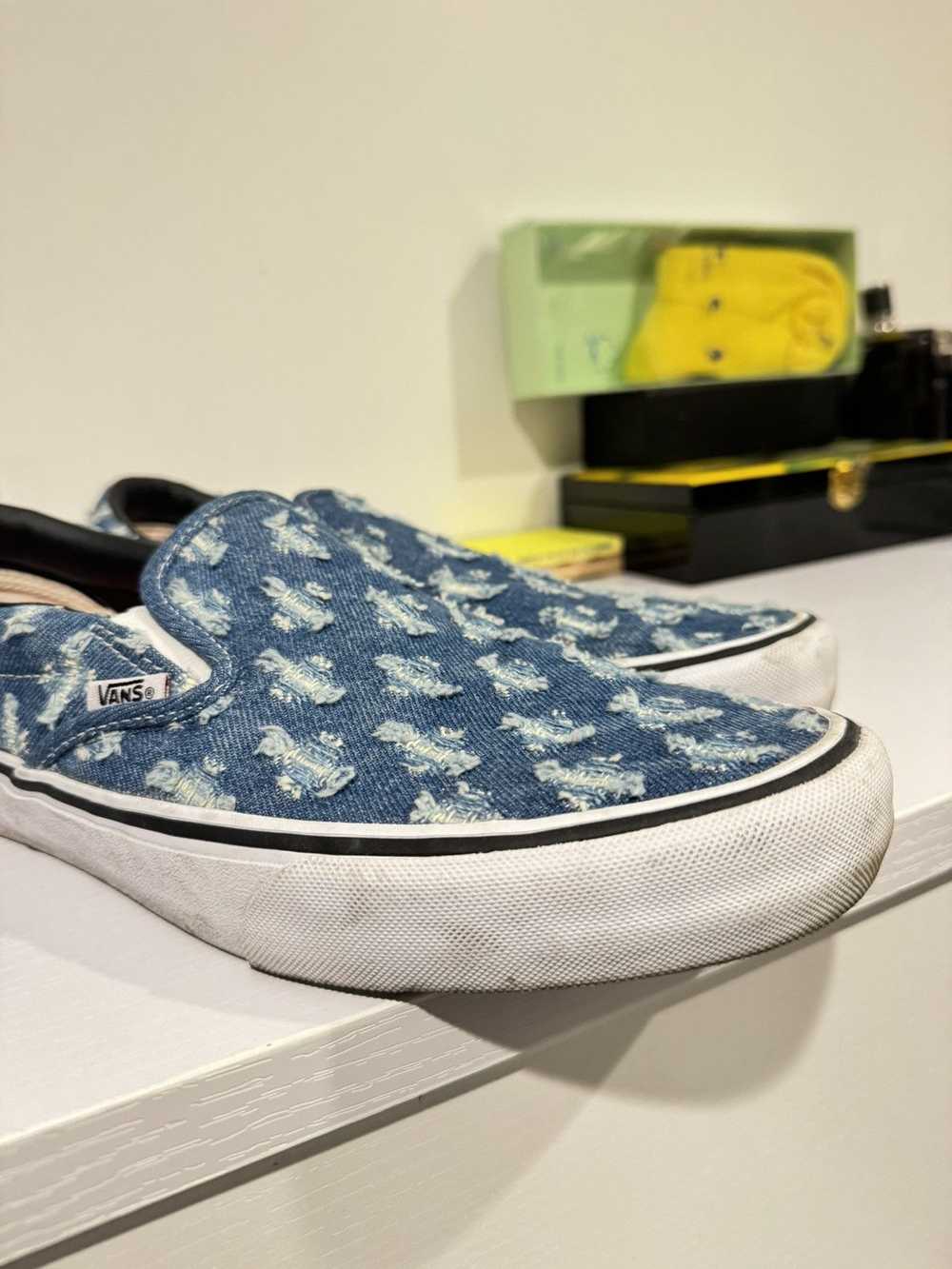 Supreme Supreme x Vans denim slip on sz 12 - image 2