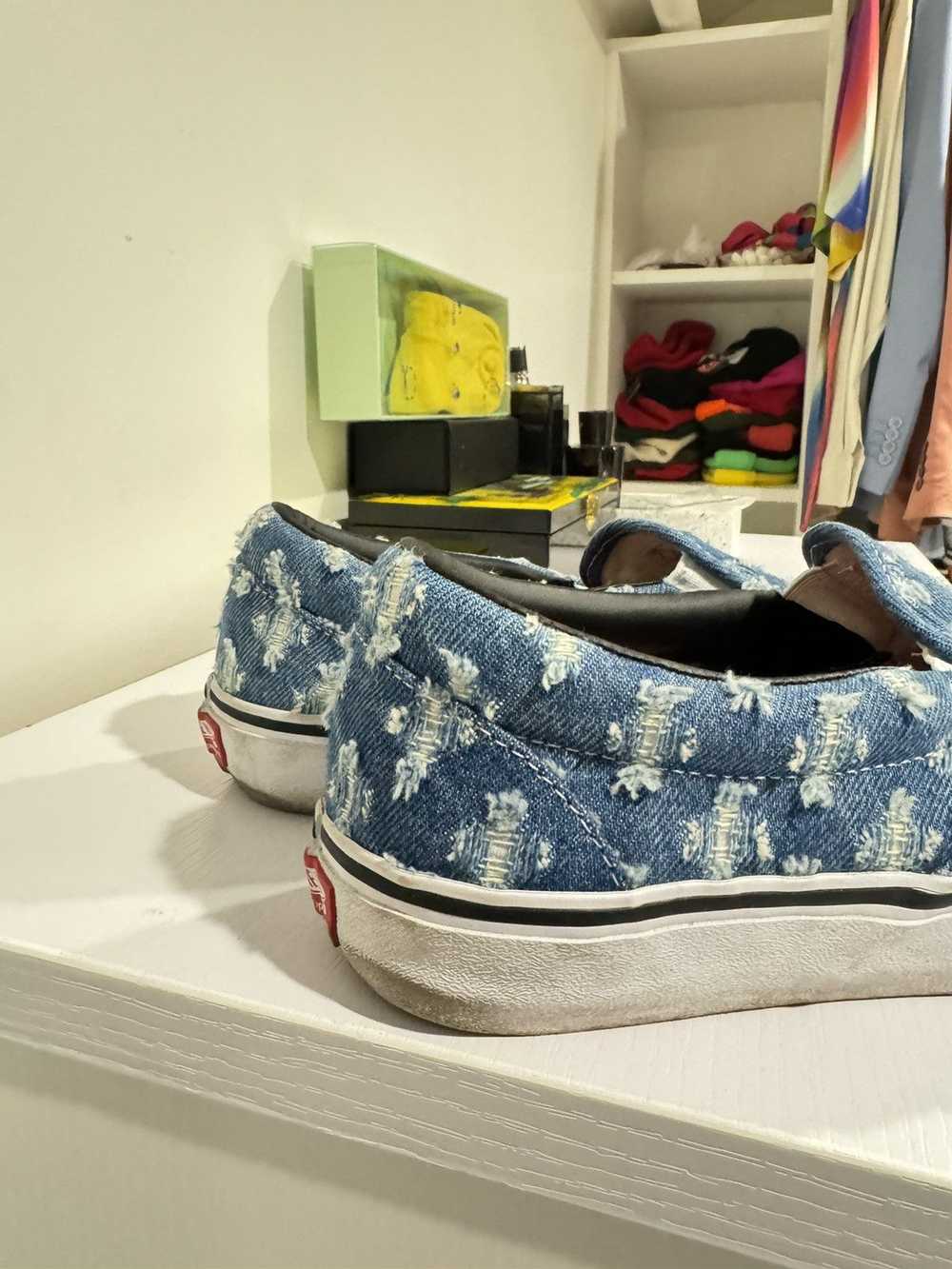 Supreme Supreme x Vans denim slip on sz 12 - image 3