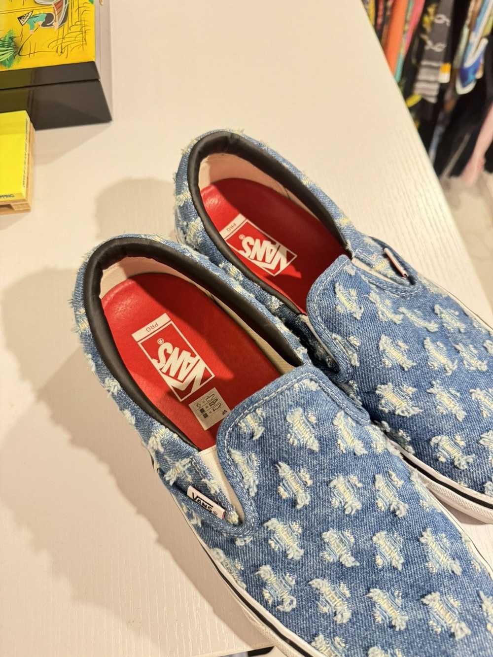 Supreme Supreme x Vans denim slip on sz 12 - image 6