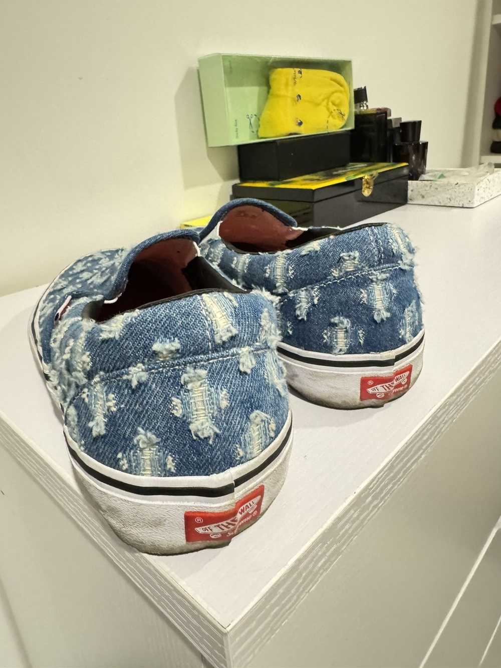 Supreme Supreme x Vans denim slip on sz 12 - image 8