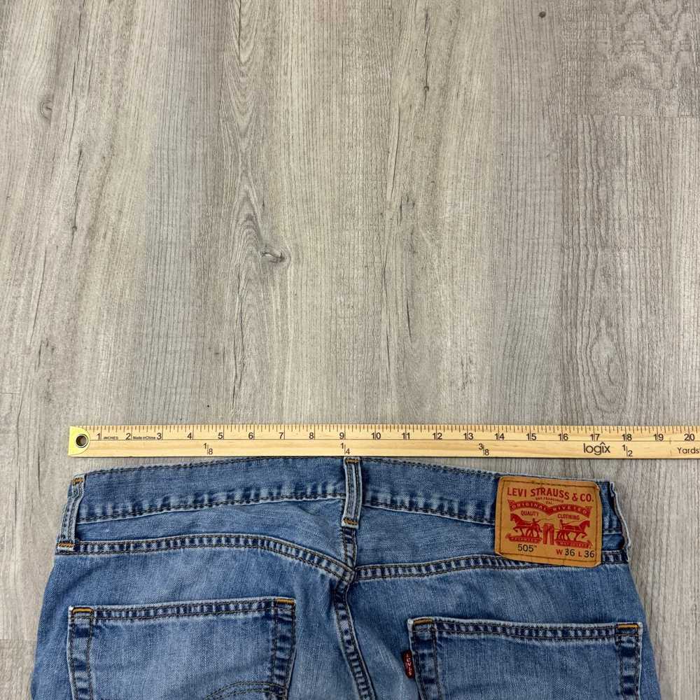 Levi's Levi's 505 Blue Denim Jeans Size 36 X 36 M… - image 5