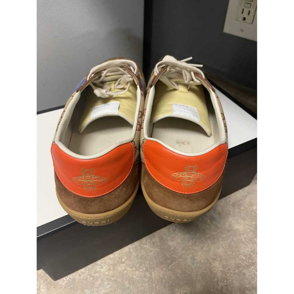 Gucci G74 leather low trainers - image 3