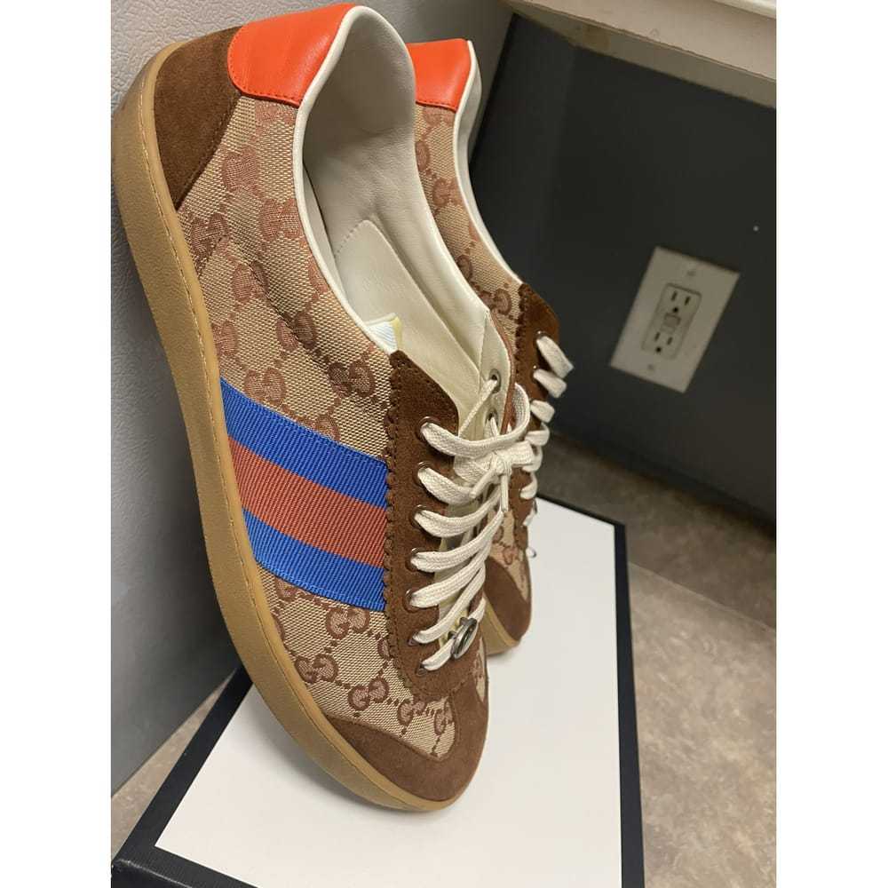 Gucci G74 leather low trainers - image 5