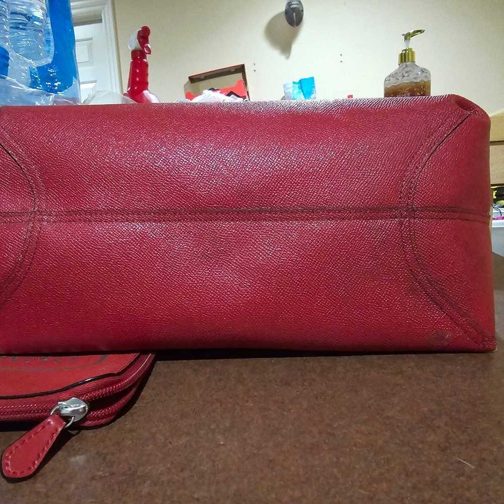 Coach red tote bag & clutch - image 5