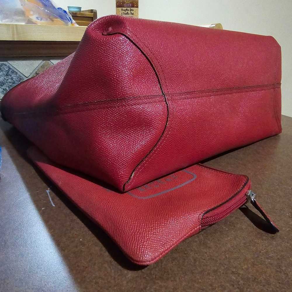 Coach red tote bag & clutch - image 7