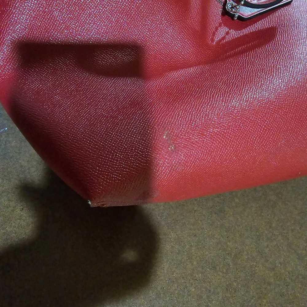 Coach red tote bag & clutch - image 8