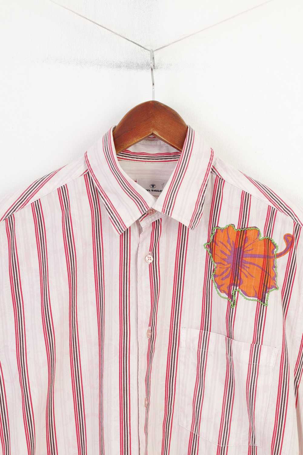 Tom Tailor Tom Tailor Men M Casual Shirt Pink Str… - image 2