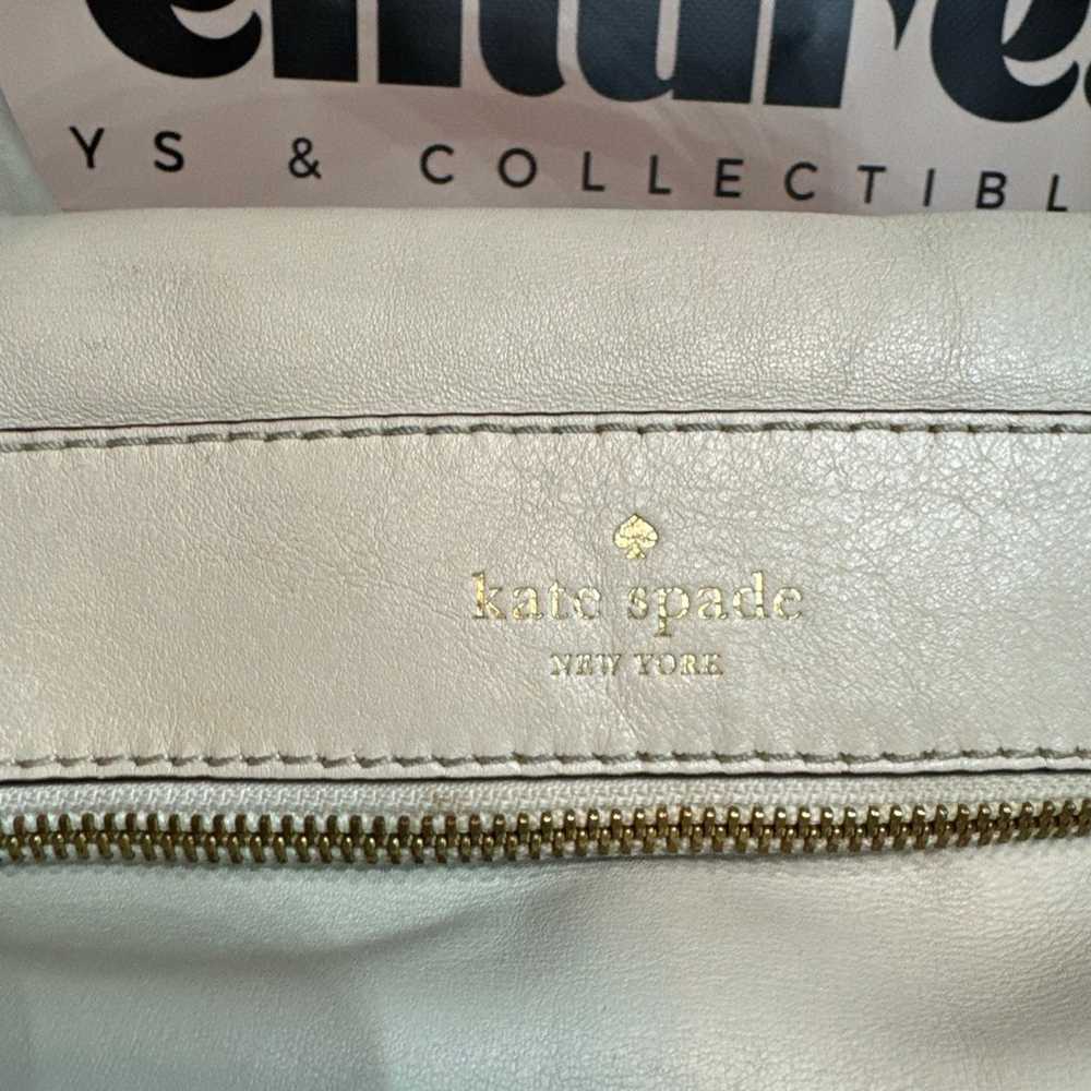 Kate Spade Large Cream Soft Leather Shoulder Bag … - image 3
