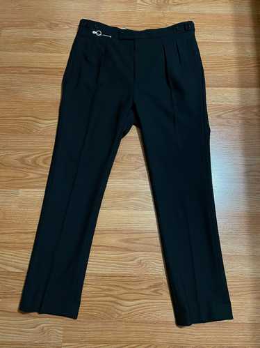 Raf Simons BLACK WOOL TAPERED LEG RAF TROUSERS