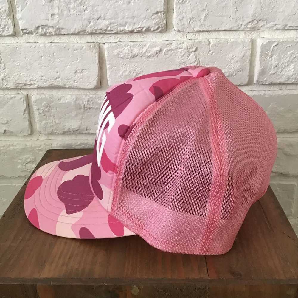 Bape BAPE pink camo New York logo trucker hat mes… - image 5