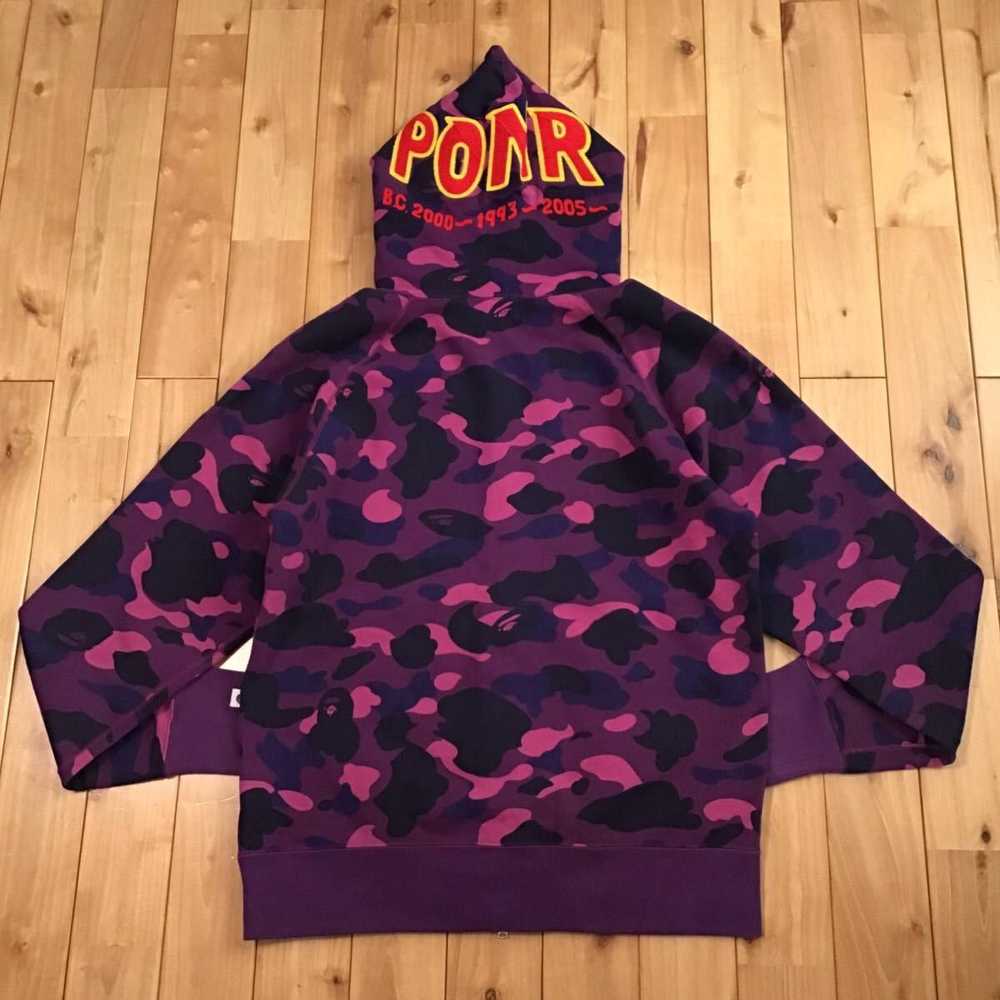 Bape BAPE Shark full zip hoodie Purple camo a bat… - image 2