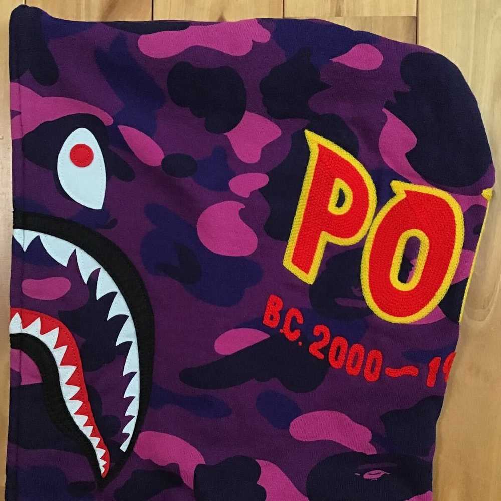 Bape BAPE Shark full zip hoodie Purple camo a bat… - image 5