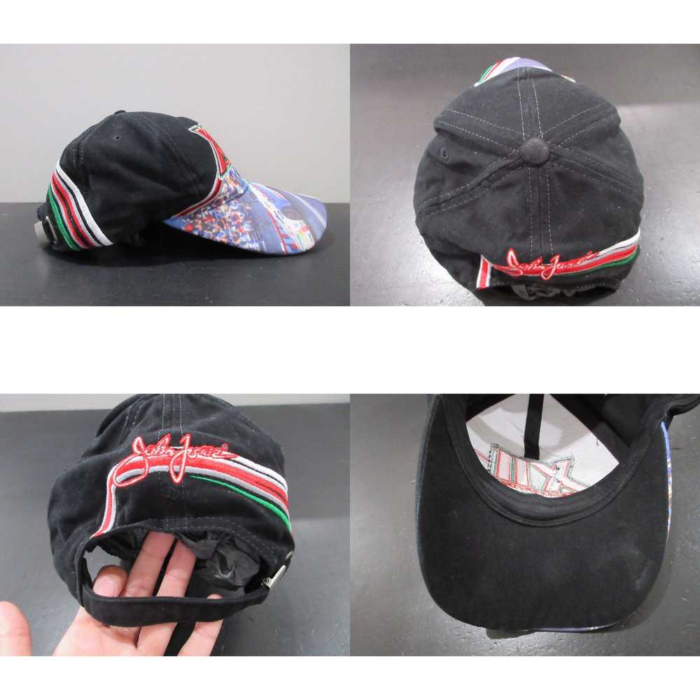 Vintage Drag Racing Hat Cap Strap Back Black Red … - image 4