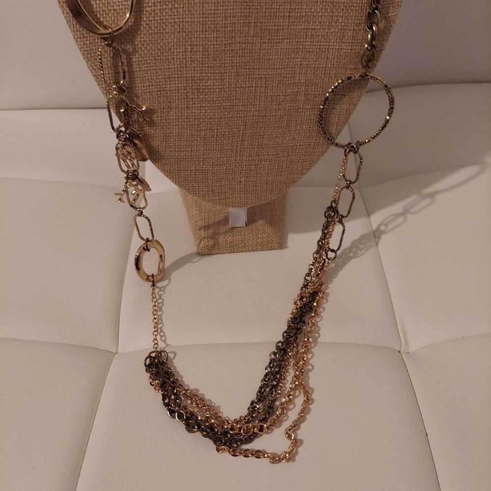 Chicos Vintage Chico's Gold Tone Hoops & Charms C… - image 3