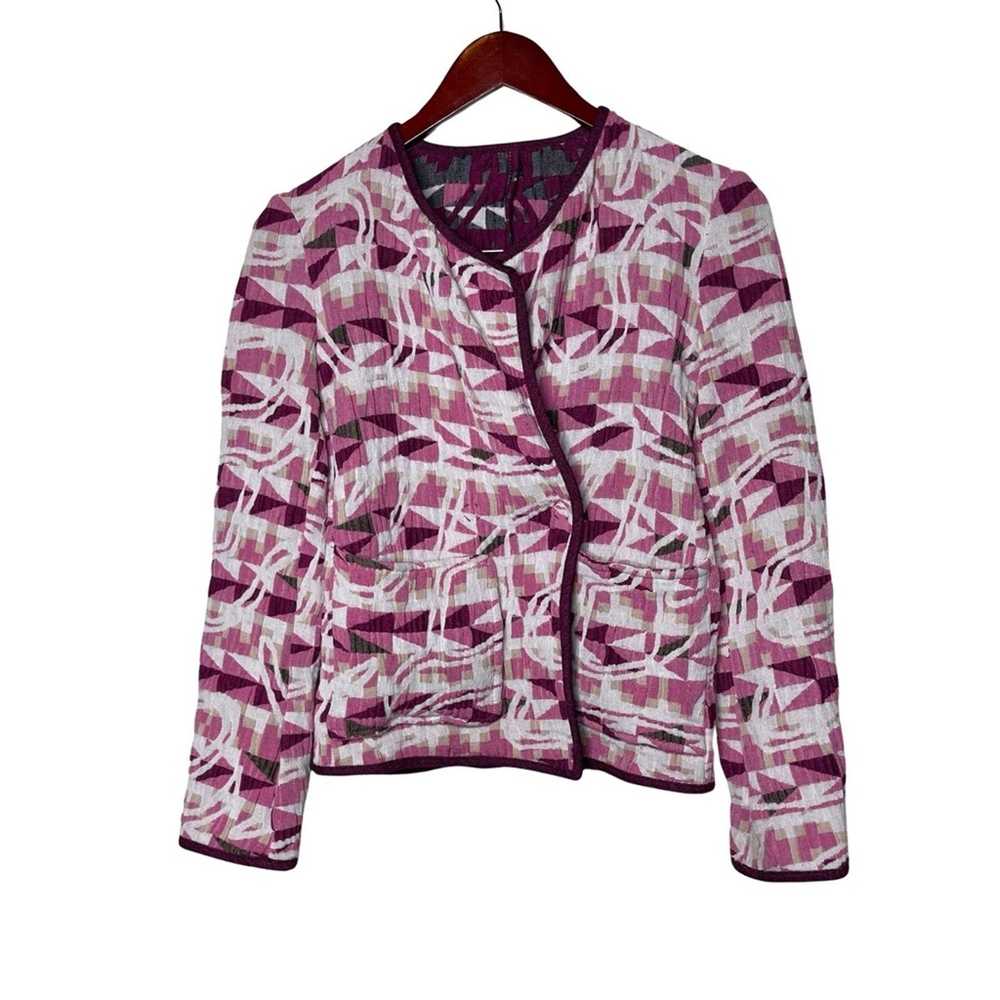 Maje MAJE Reversible Jacquard Pink Jacket sz 40 U… - image 2