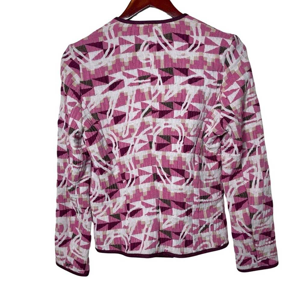 Maje MAJE Reversible Jacquard Pink Jacket sz 40 U… - image 3