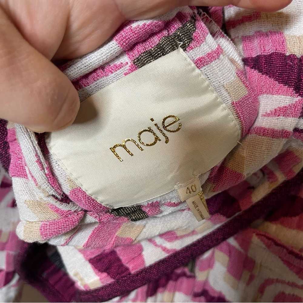 Maje MAJE Reversible Jacquard Pink Jacket sz 40 U… - image 9