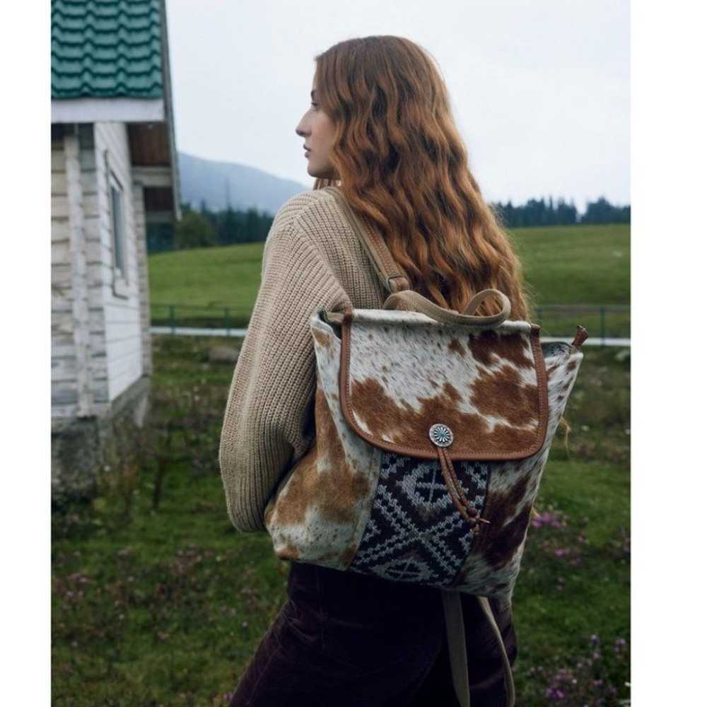 Myra Bag Handmade Elisa Backpack Upcycled Canvas … - image 8