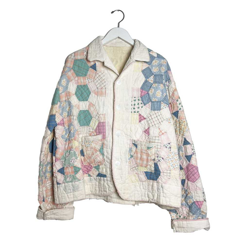Handmade × Vintage Handmade Patchwork Quilted Cho… - image 1