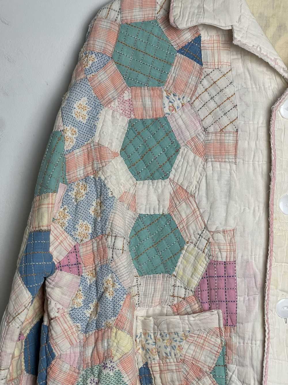 Handmade × Vintage Handmade Patchwork Quilted Cho… - image 3