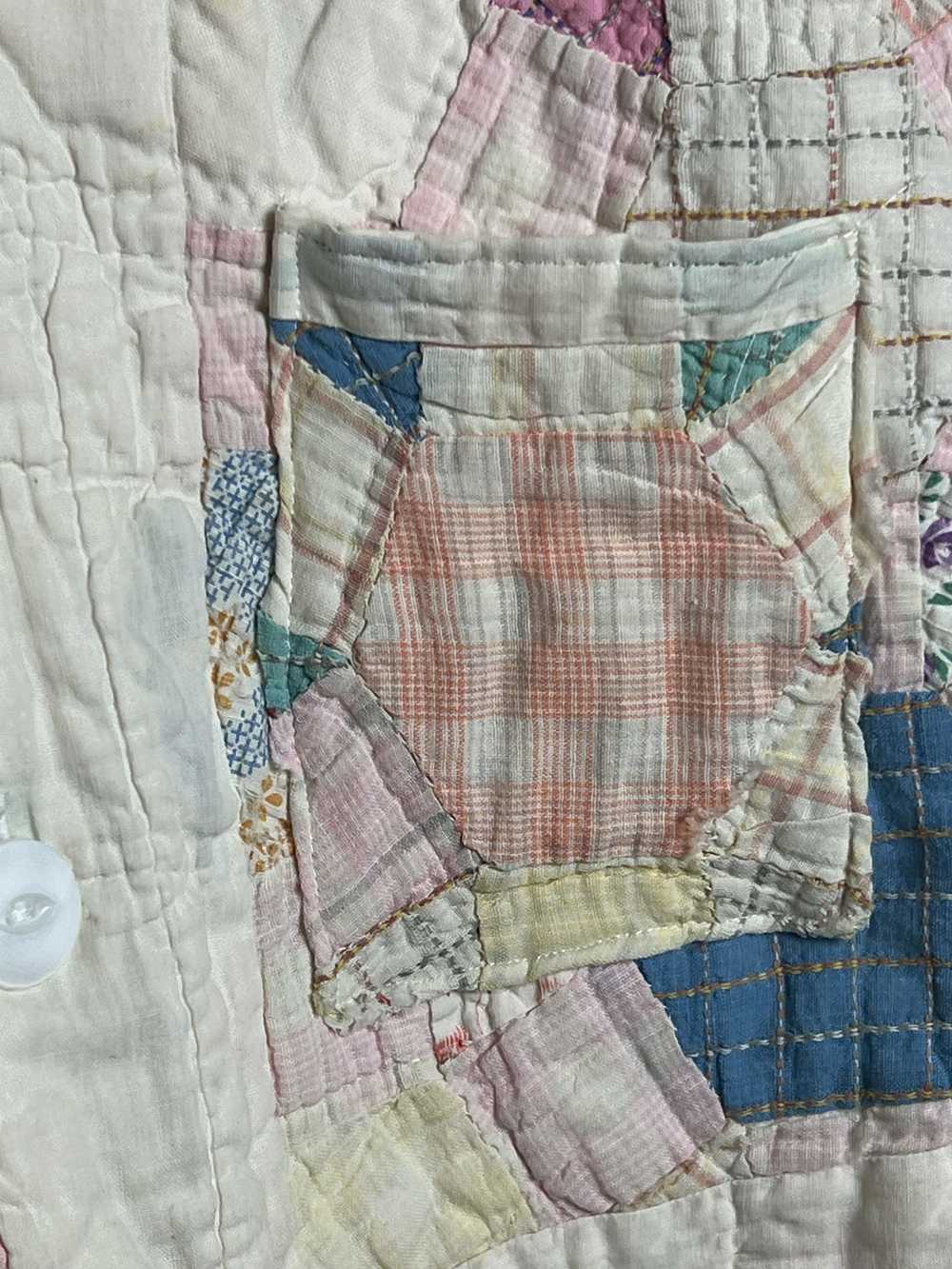 Handmade × Vintage Handmade Patchwork Quilted Cho… - image 6
