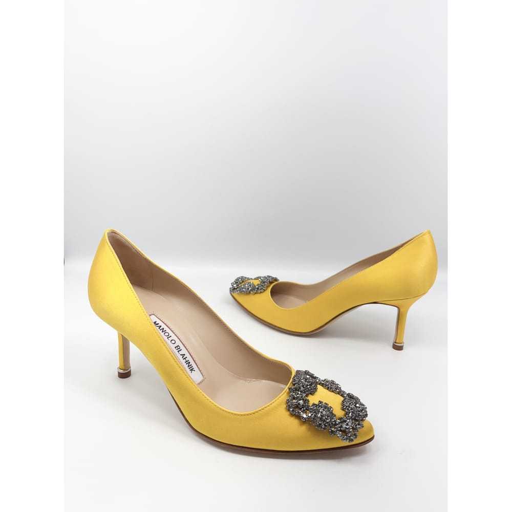Manolo Blahnik Hangisi leather heels - image 3