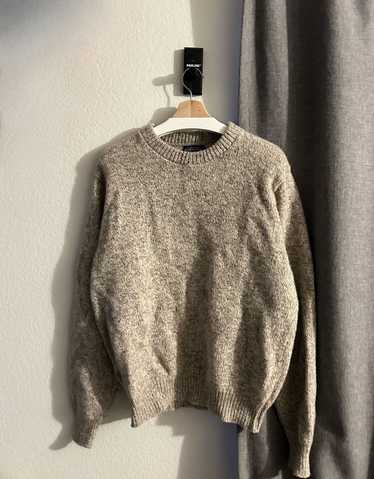 Vintage vintage beige wool knit grandpa sweater