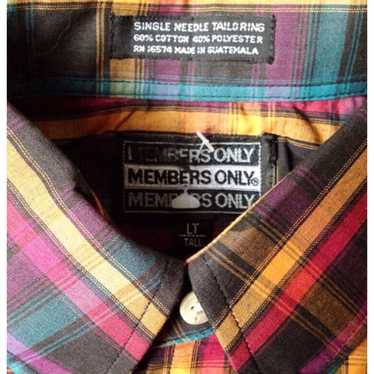 Members Only vintage members only plaid L/S shirt… - image 1