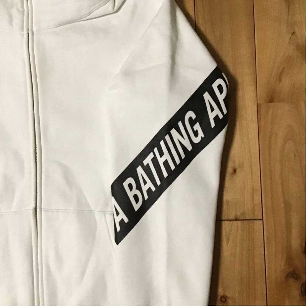 Bape BAPE LOGO flag check full zip hoodie a bathi… - image 4