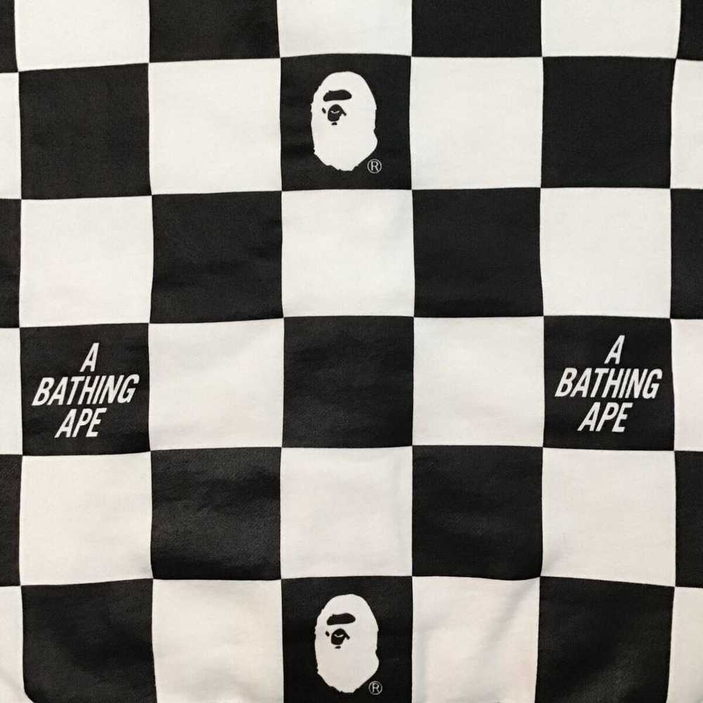 Bape BAPE LOGO flag check full zip hoodie a bathi… - image 5