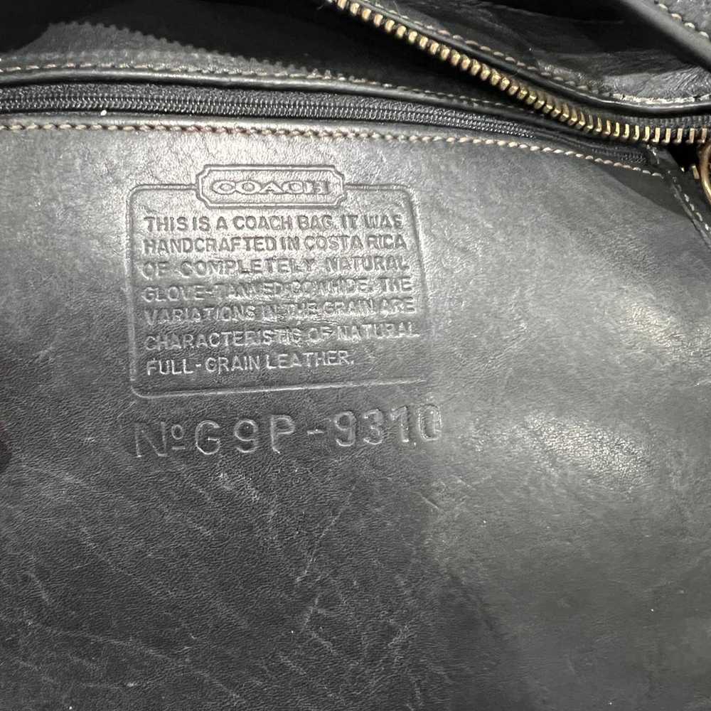 Vintage Coach Black Leather Shoulder Bag - image 9
