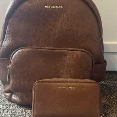 Michael Kors Backpack and Wallet set - image 1