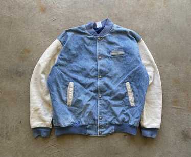 Fruit Of The Loom 1990s Casino Denim Varsity Jack… - image 1