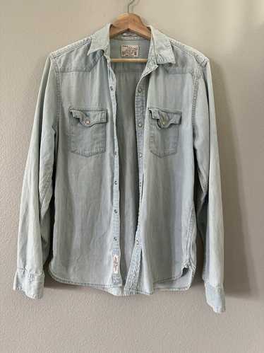 Lucky Brand Denim Pearl Snap Button Up