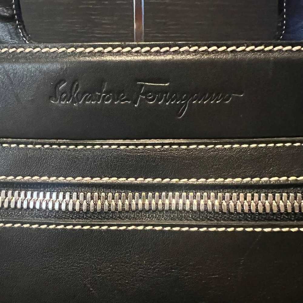 RARE Salvatore Ferragamo Denim and Leather Bag - image 2