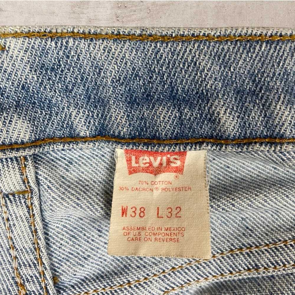 Levi's 90s VTG MENS LEVIS DENIM JEAN DACRON POLYE… - image 4