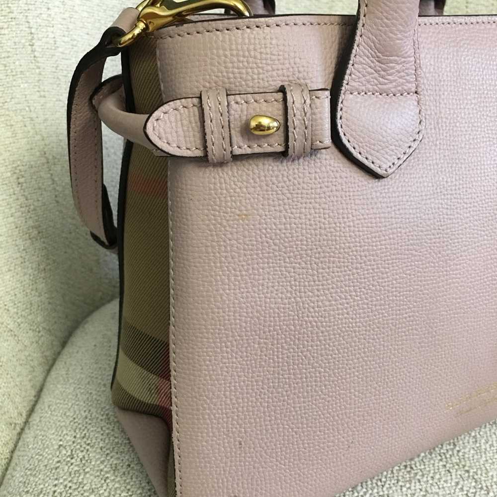Burberry authentic small banner bag pink leather - image 4